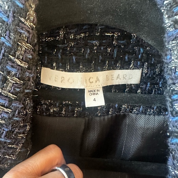 Veronica Beard Navy Tweed Jacket - Picture 3 of 3